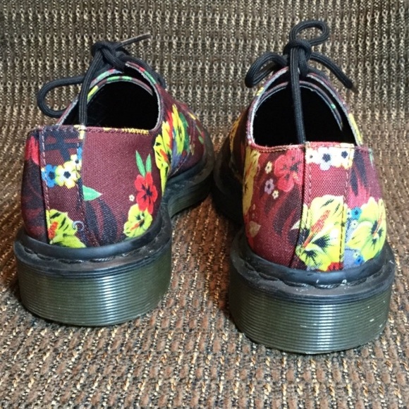 Rare Auth Dr. Martens Floral Flower Sneakers Shoes - Picture 3 of 6